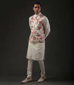 Ivory Embroidered Nehru Jacket