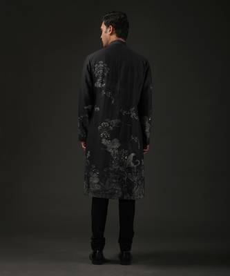 Black Digital Printed Kurta Set 2