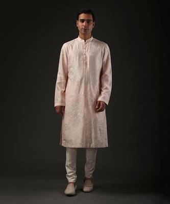 Pink Embroidered Kurta Set 1