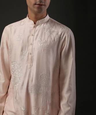 Pink Embroidered Kurta Set 3
