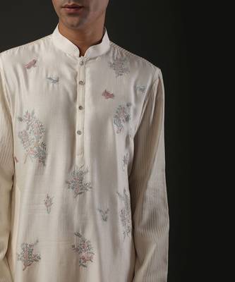 Ivory Embroidered Kurta Set 3