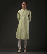 Green Embroidered Kurta Set