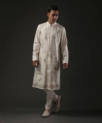Ivory Embroidered Kurta Set 1
