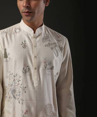 Ivory Embroidered Kurta Set 3