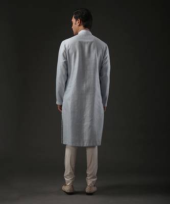 Powder Blue Embroidered Kurta Set 2