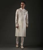 Ivory Floral Embroidered Kurta Set