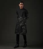 Black Printed Kurta Set