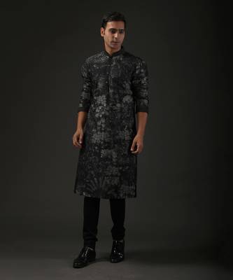 Black Digital Printed Kurta Set 1
