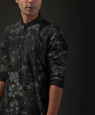 Black Digital Printed Kurta Set 3