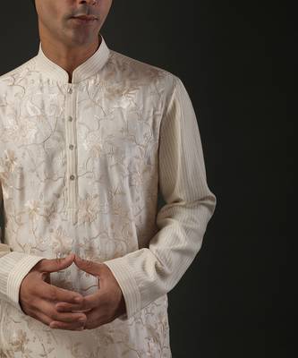 Ivory Embroidered Kurta Set 3