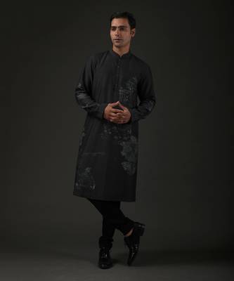 Black Digital Printed Kurta Set 1