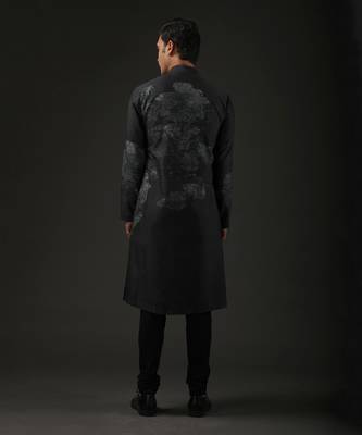 Black Digital Printed Kurta Set 2