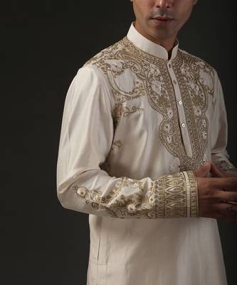 Ivory Embroidered Kurta Set 3