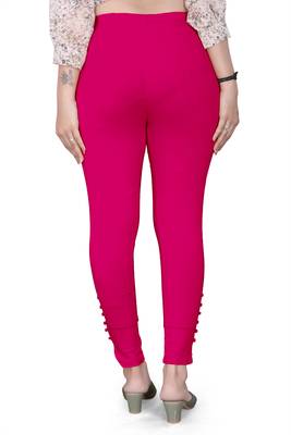 Pink plain cotton trousers 3