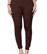 Brown plain cotton trousers