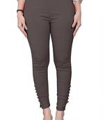 Grey plain cotton trousers