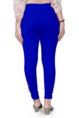 Royal-blue plain cotton trousers 3