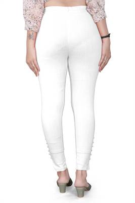 White plain cotton trousers 1