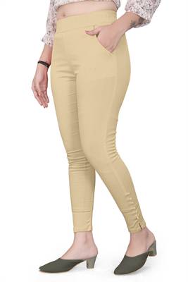 Off-white plain cotton trousers 2
