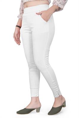 White plain cotton trousers 2