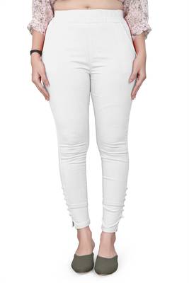 White plain cotton trousers 3