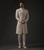 Ivory Embroidered Sherwani