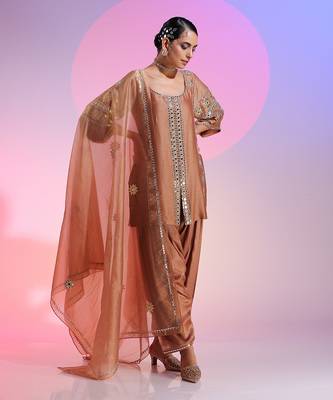 Mink Mirrorwork And Gotta Work Salwar Suit Set 1