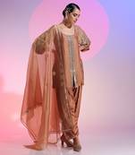 Mink Mirrorwork And Gotta Work Salwar Suit Set