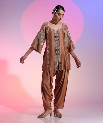 Mink Mirrorwork And Gotta Work Salwar Suit Set 2