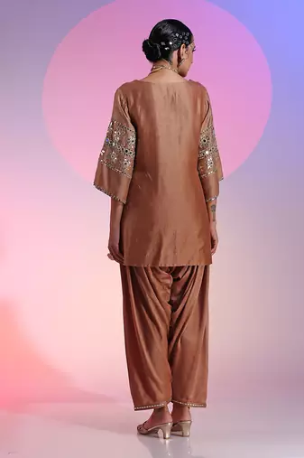 Mink Mirrorwork And Gotta Work Salwar Suit Set