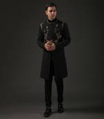 Black Zari Embroidered Sherwani