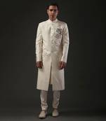 Ivory Bird Embroidered Sherwani