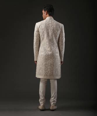 White Embroidered Sherwani 2