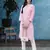 Hand Embroidered Pink Cotton Lucknowi Chikankari Women Kurta