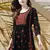 Hand Embroidered Black & Rust Cotton Lucknow Chikankari Women Short Kurti