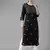 Hand Embroidered Black & Fawn Cotton Lucknowi Chikankari Women Kurta