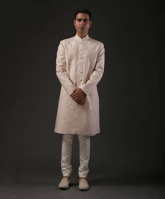 Baby Pink Embroidered Sherwani 1