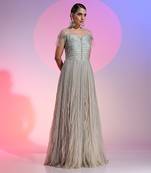 Sequin And Bead Work Chiffon Gown