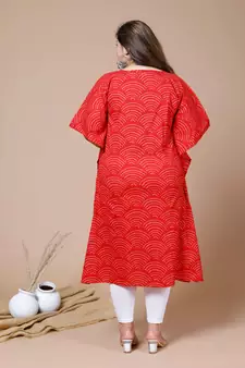  Womens Plus Size Cotton Festive Wear Kaftan Style Kurta