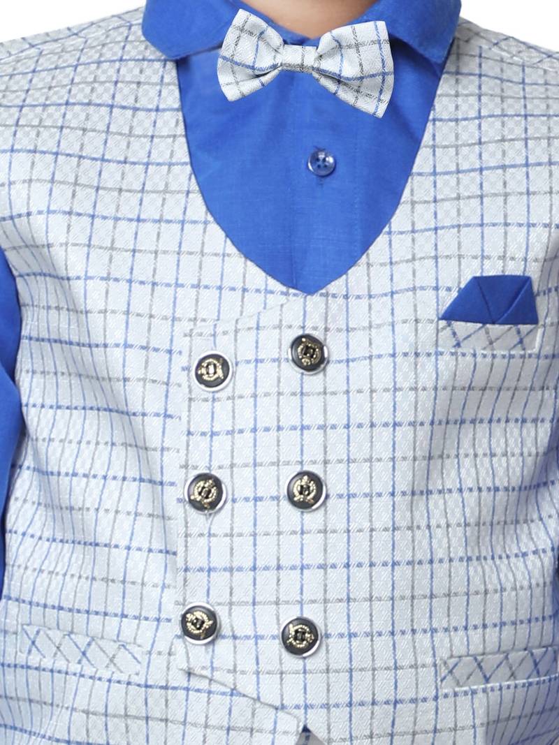 Beige 3 Piece Baba Suit Set Cotton For boys // Western Wear