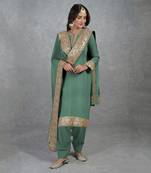 Kale Rose Gold Marori Gota Patti & Zardozi Hand Embroidered Salwar Suit
