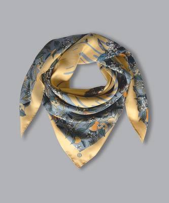 'Evening at the Orchard' Silk Scarf 2
