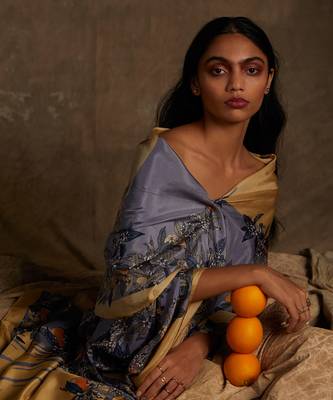 'Evening at the Orchard' Silk Stole 2