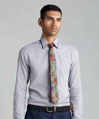 'Under the Bougainvillea' Silk Tie 1