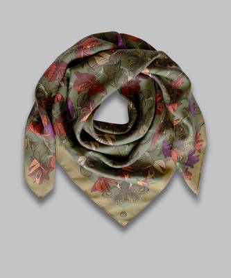 Under the Bougainvillea' Silk Scarf 3