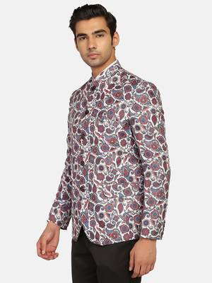 Multicolor plain polycotton bandhgala-suit 1
