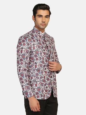 Multicolor plain polycotton bandhgala-suit 2