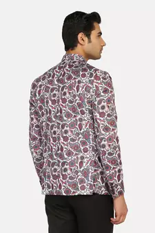 Multicolor plain polycotton bandhgala-suit