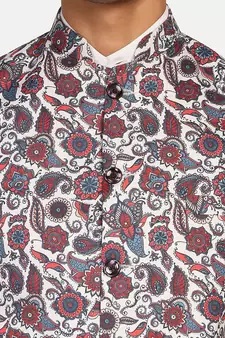 Multicolor plain polycotton bandhgala-suit