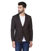 brown plain polycotton blazer